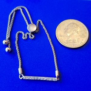 Diamond Bar Bracelet in Sterling